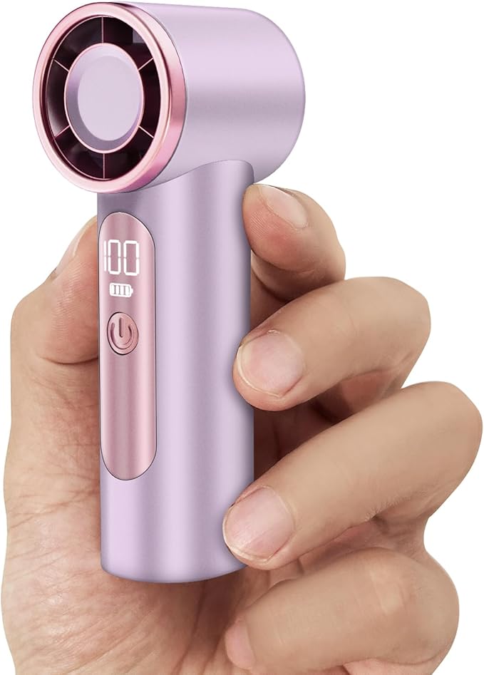 iFan, Portable Mini Handheld Fan, Personal Small Turbo Fans Rechargeable for Travel – Purple